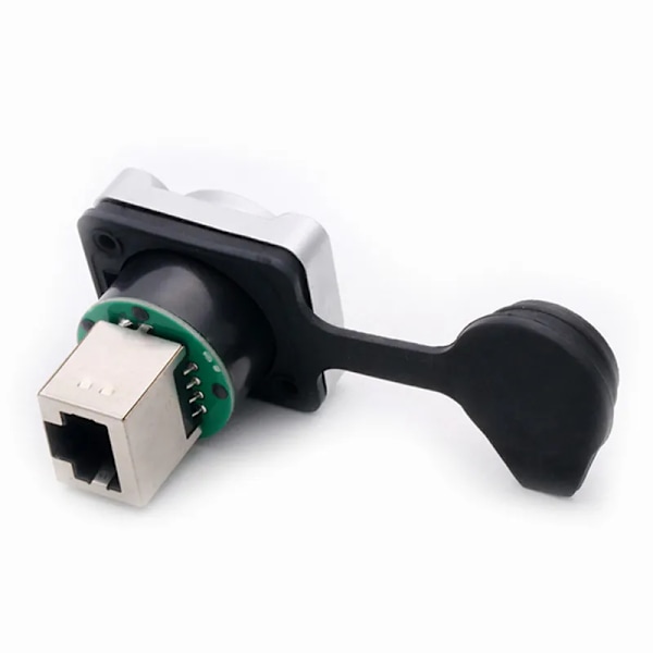 Engros 1 stk. Vanntett RJ45 Skjermet Nettverkskontakt, 8p8c, Hunn Panelmontert RJ45 Ethernet-kontakter, Normale og Rettvinklede Stiler