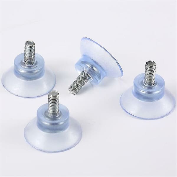 M6 * skruvlängd 14 * basbredd 35 PVC transparent sugkopp