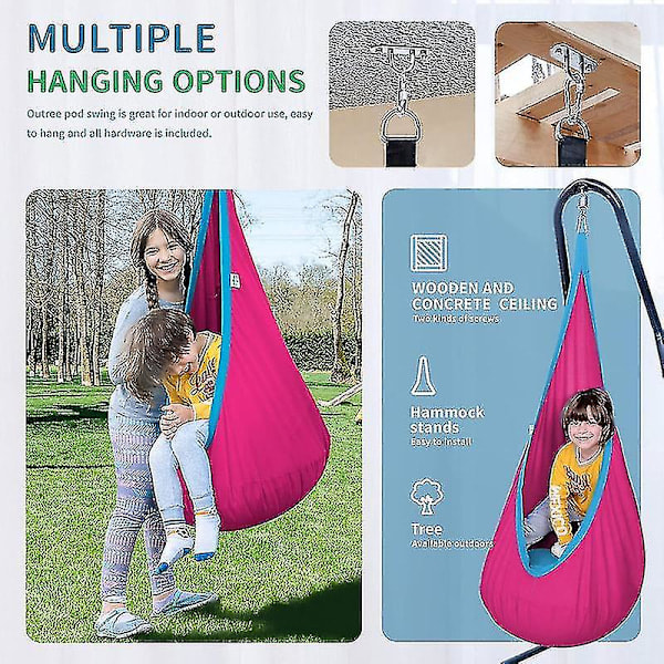 Hammock Swing for Kids, Hanging Chair for Children Suitable for Indoor and Outdoor Use