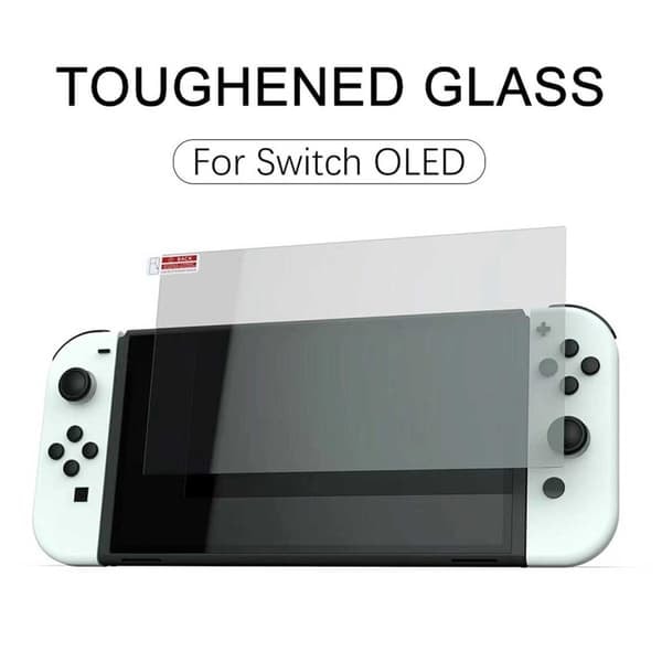 XJ 2-pack Nintendo Switch OLED-kompatibla Heltäckande Skärmskydd i Härdat Glas