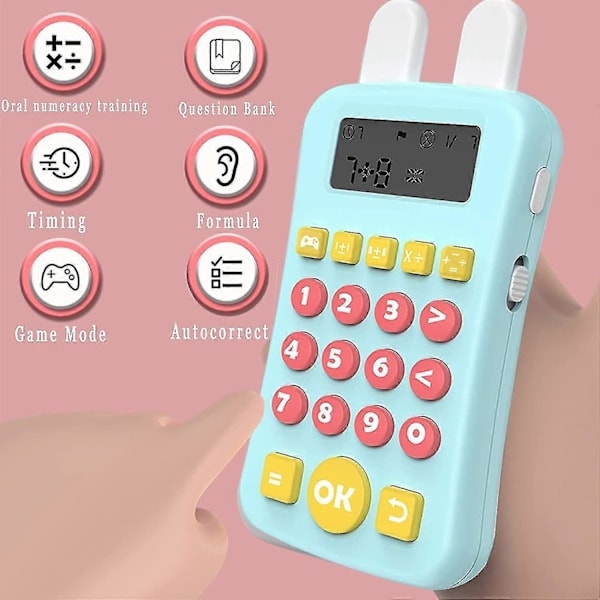 Elektroniset matematiikkapelit lapsille 4+, yhteenlasku, vähennyslasku, kertolasku & jakolasku, minilaskin lapsille, syntymäpäivälahja pojille ja ...