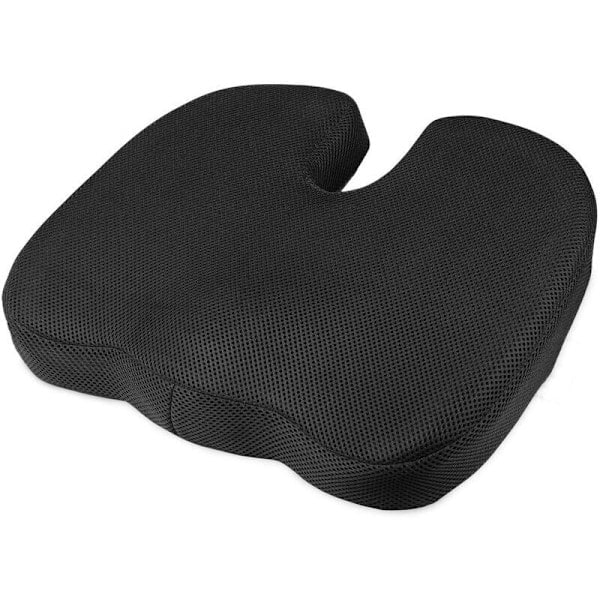 Pude Memory Foam Ergonomisk Siddepude Kontor Bil 45x35x7cm-WELLNGS/NT/