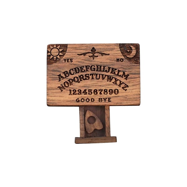 XJ-Miniatyr Åndebrett med Skuff Ouija-Brett Hjemmeinnredning Ouija-Brett Dekorasjoner Miniatyr Åndebrett Mini Ouija-Brett Halloween Dekorasjoner Tre