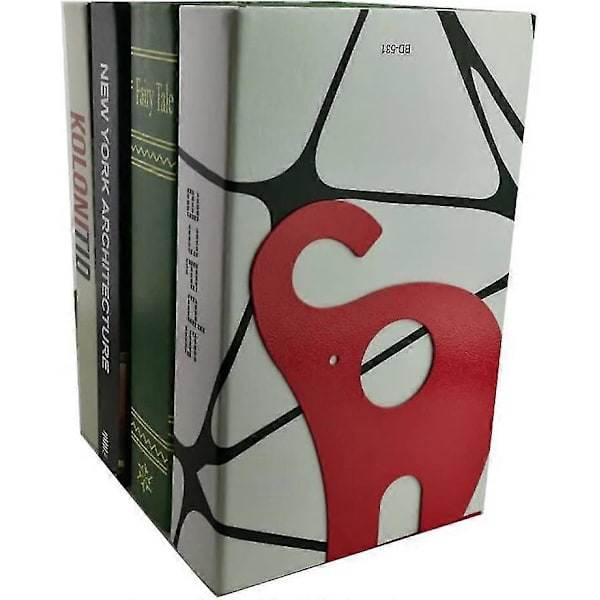 Non-slip Elephant Pattern Bookend Decoration for Children Red