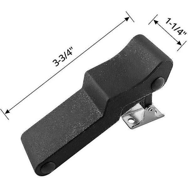4-pack Flexible Rubber Latches Black Soft Storage Latch with Hidden Holder