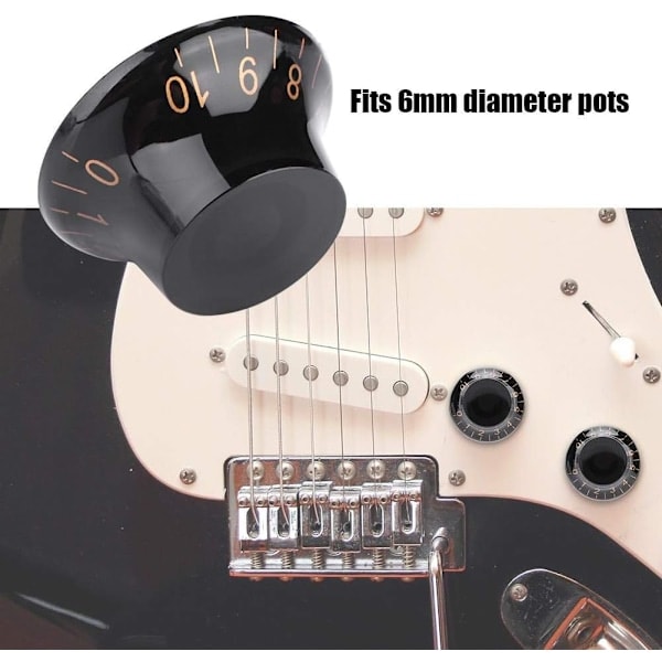 Gitarrkontrollknappar Volym Ton Hastighetskontrollknappar Tillbehör för Elgitarr 8