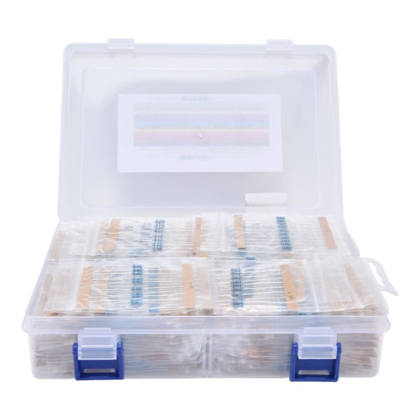 XJ-Metallfilmsresistor-kit 1450 st. Sortiment 1/4W 1 till 1MΩ för DIY-experiment