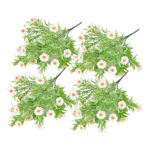 4 stk Kunstige Blomsterbukett Kunstige Tusenfryd Blomster