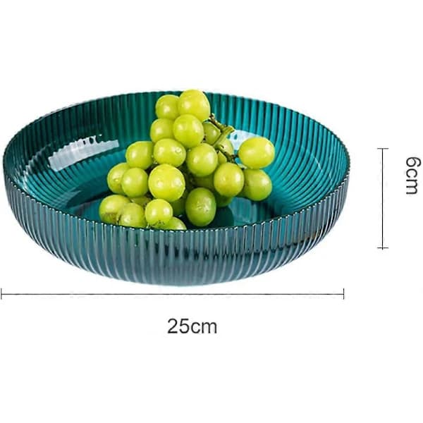 Fruktskål Stilig Designet Fruktkurv Matvaregodkjent Plast Superholdbare Fruktskåler Grønn