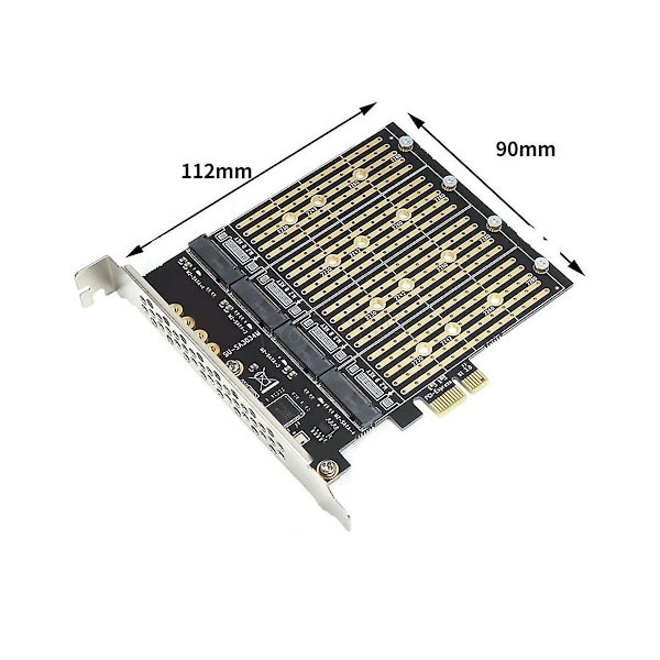 XJ-Multifunksjonell Bærbar Pci-e X1 Til 4 Bit M.2 B-key Ssd Til Pcie Ngff Sata Utvidelseskort Adapter Bil