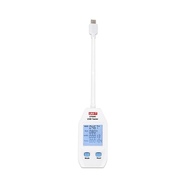 XJ-Ut658c Digitalt LCD USB Tester Detektor Spænding Strøm Oplader Effekt Kapacitetsmåler Med Datalagring