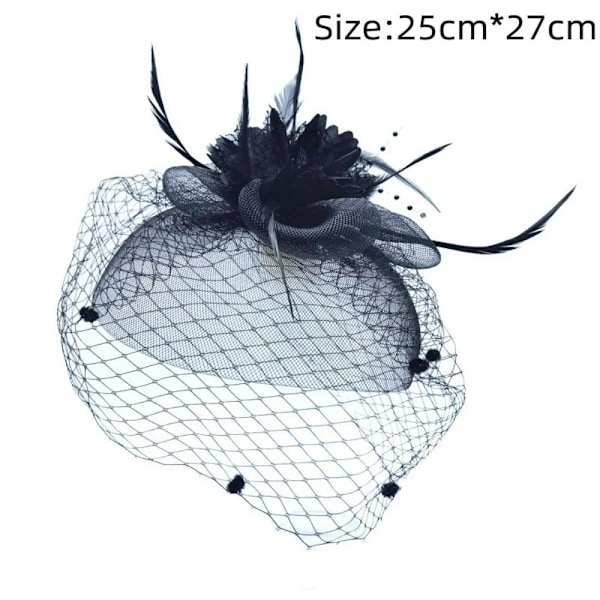 Flerfarget blomsterhodeplagg, brudehodeplagg, hatt, hårnål, hårnåler, fascinator hårnål