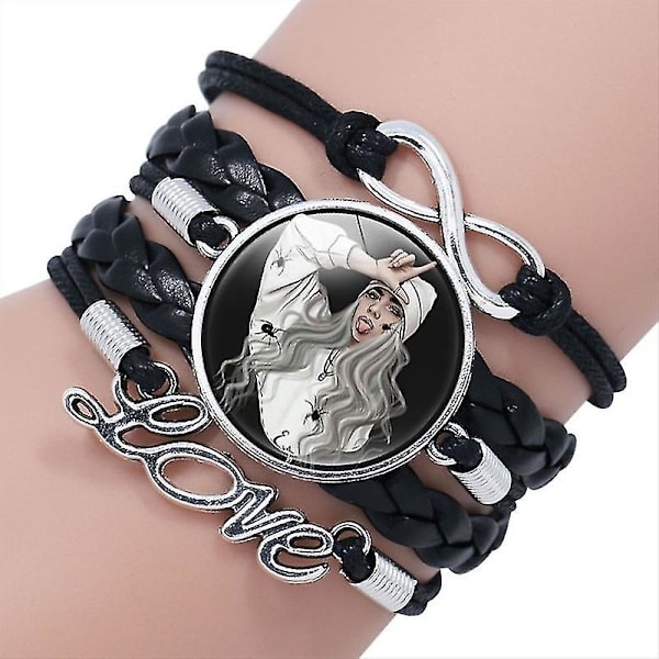1 stk. Billie Eilish armbånd, sort (FMY)