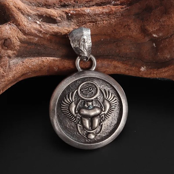 Ægyptisk Skarabæ Øje af Horus Patronus Medalje Vedhæng Halskæde til Mænd Retro Punk Lykkeamulet Smykker