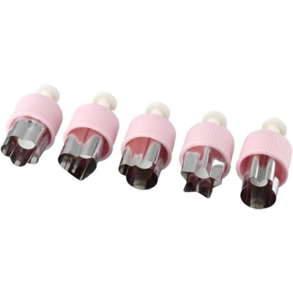 Mini Kakform i Rostfritt Stål, Tårt- och Bakverksring, 5-Delars Formad Grönsaksskärare, DIY Fruktstämpelformar