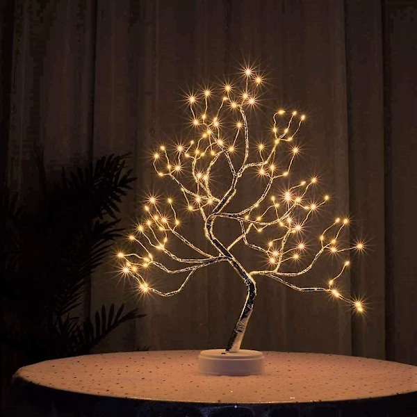 XJ-Koppar LED-träd - USB-driven, 108 LED, 50 cm hög för festlig heminredning.