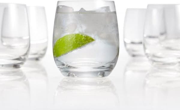 Salt & Pepper Cuvee dricksglas set om 6, 460 ml munblåsta skaftlösa vattenglas för daglig användning och som present