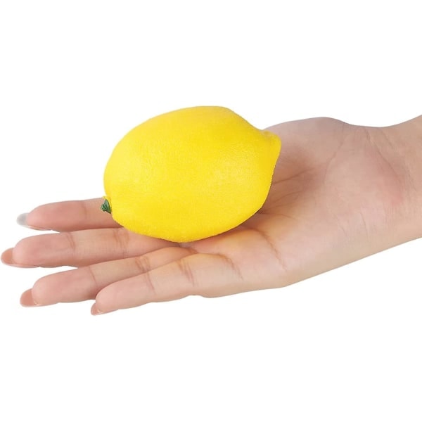 20 stk. kunstige citroner og lime, falske frugtcitroner til hjem, køkken, festdekoration, 3' x 2' gulgrøn