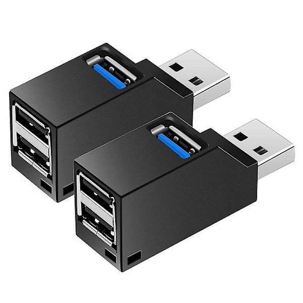 XJ-2 st 3-portars USB-hubb Mini USB3.0 Höghastighets Hubb Distributörbox För PC Bärbar Dator U Disk Mob
