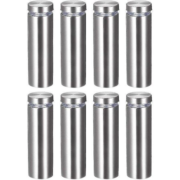 8 stk. 3/4 tommer x 2-1/2 \" (19x60mm) Afstandsskruer Vægmonteret Skilteholder Akrylglas Søm