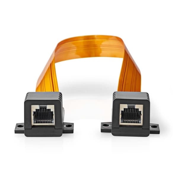 XJ-Nedis CAT5e -kaapeli | UTP | RJ45 (8P8C) Naaras | RJ45 (8P8C) Naaras | 0,30 m | Litteä | PVC | Oranssi | Laatikko