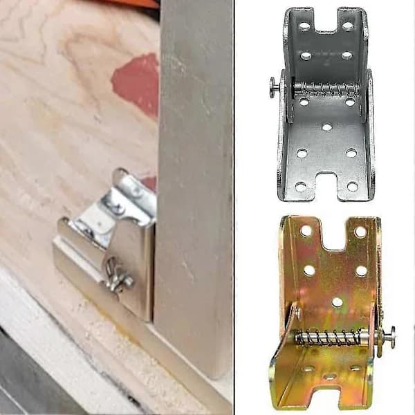 90 Graders Självlåsande Fällgångjärn Fällbart Bord Förlängningsstöd Silver 4st