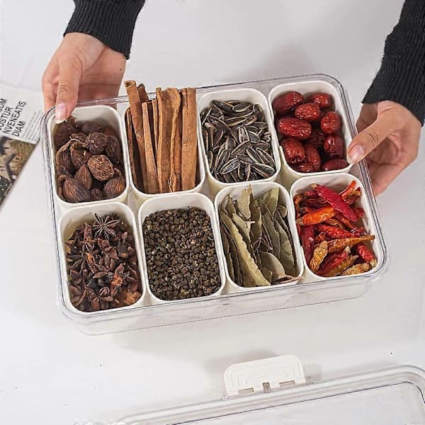 Delad serveringsbricka med lock och handtag - Snackle Box Charkuteri