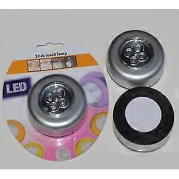 XJ-Set med 3 batteridrivna självhäftande spotlights med varmvita lysdioder för inomhusbruk 7*2,5 cm (YJD)