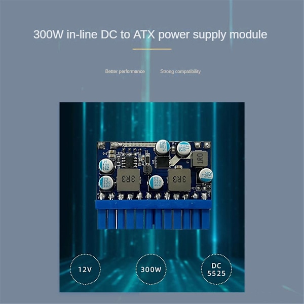 XJ-Dc 12v 300w 24pin Atx Emolevyliitin Mini Itx Virtalähde Dc Atx Pico Psu Moduuli PC:lle