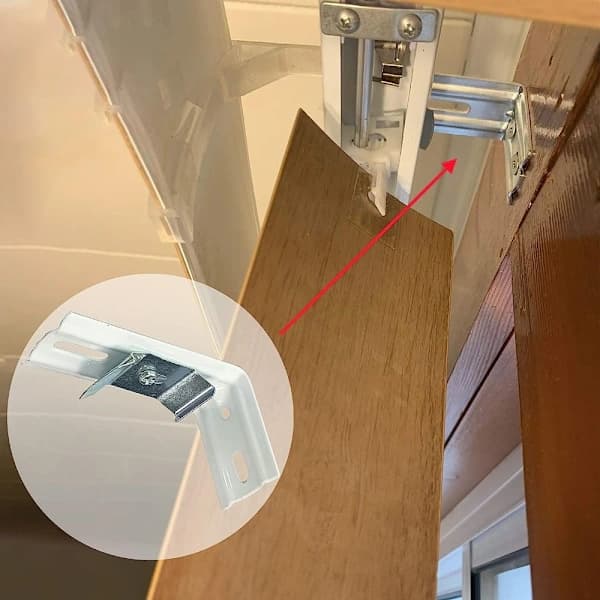 6 stk. Vertikal Blind L-beslag Blindbeslag