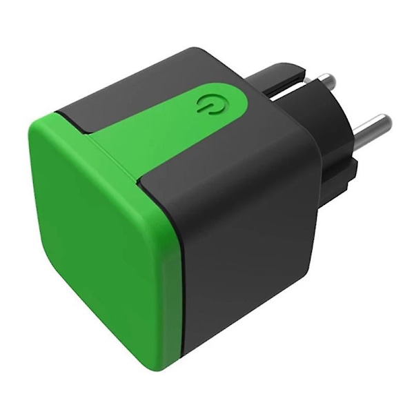 XJ-Utendørs smartplugg, 16A WiFi fjernkontroll smart kontakt med strømovervåkingsfunksjon, for Smart Life Alexa EU-kontakt