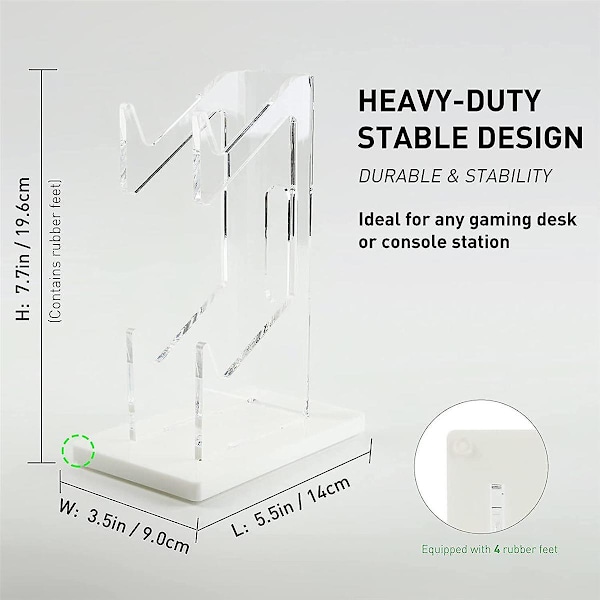 XJ-Dobbeltlags Spillkontrollerholder Akryl Gamepad Displaystøtte For Switch Pro/ / Joystick Rack St