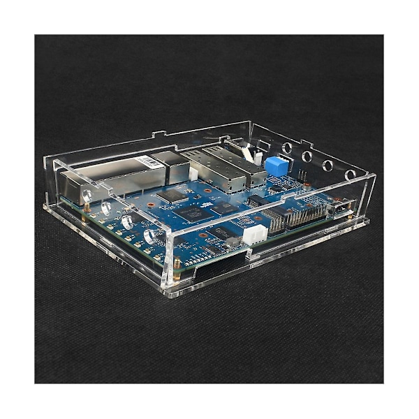 XJ-Akryl Beskyttelsesdeksel med Vifte for Banana Pi R3 -r3 Utviklingskort Tilbehør