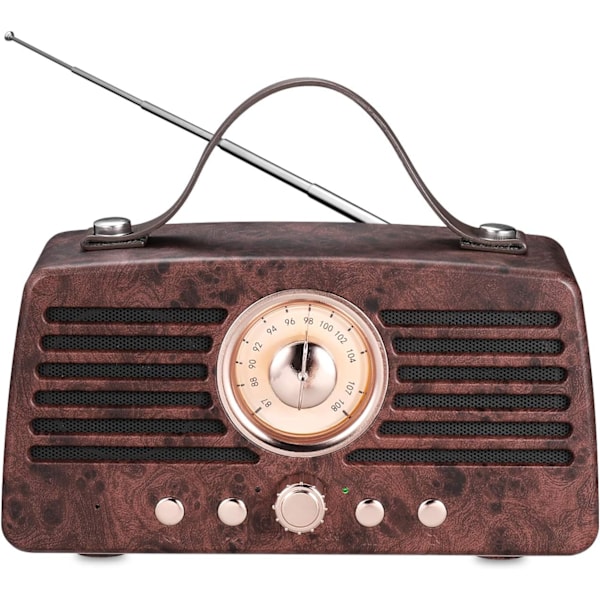XJ-Retro Bluetooth-kaiutin, kannettava langaton Bluetooth-kaiutin FM-radiolla