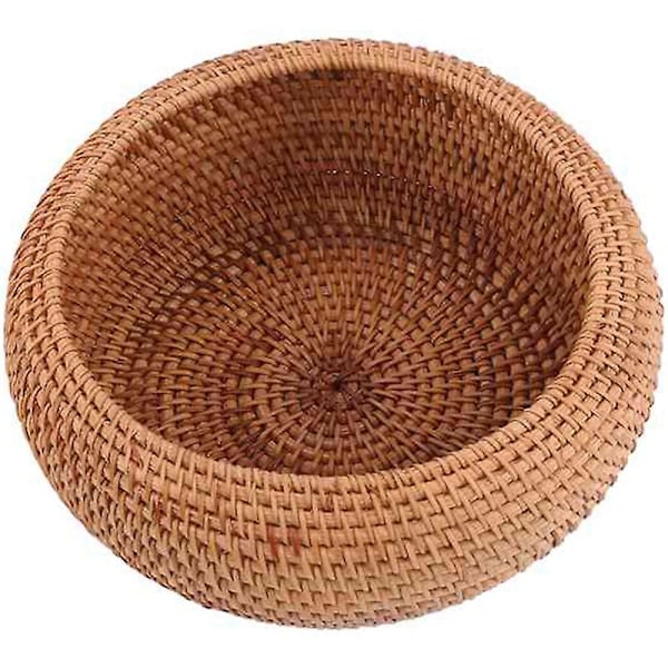 Höstflätad Rattanförvaringslåda Tebox Pastoral Stil Rattan