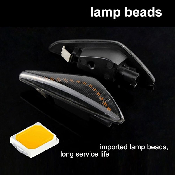 XJ-2st För X3 F25 X5 E70 X6 E71 E72 2007-2014 Led Dynamisk Sidomarkeringsblinkers Sidolampa