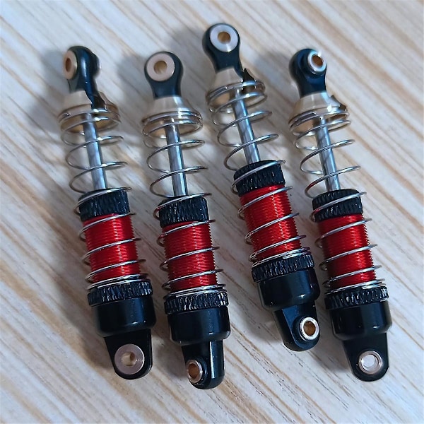 XJ-4 stk Rc Aluminium Støtdempere Foran & Bak For 1/18 4wd Trx4m Oppgraderingsdeler, rød