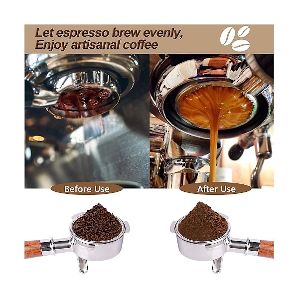 XJ-53mm Espressotamper, 2 i 1 Espressotamper og Espressofordelingsverktøy