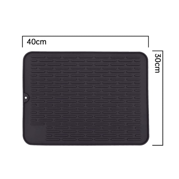 XJ-Silikon Diskmatta 40 x 30 cm (Svart)