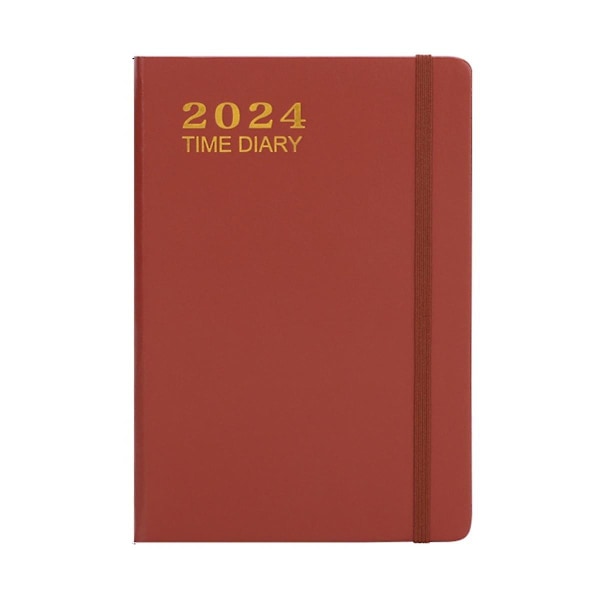 XJ-2024 Lommeplanlægger Kalender 2024, Ugentlig Månedlig Planlægger Med Lomme, Elastiklukning, Notesider