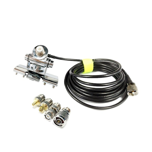 XJ-Bilradio Antennefeste Brakett 5m Pl259 So239 Koaksial Mater Forlengelseskabel Sma Hunn Hann Bnc Conn
