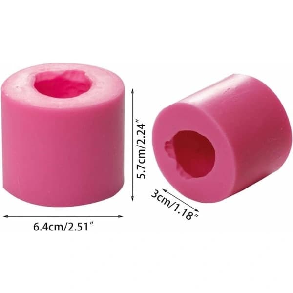 1 3D Ugleform Lysform, Cylindrisk Silikoneform