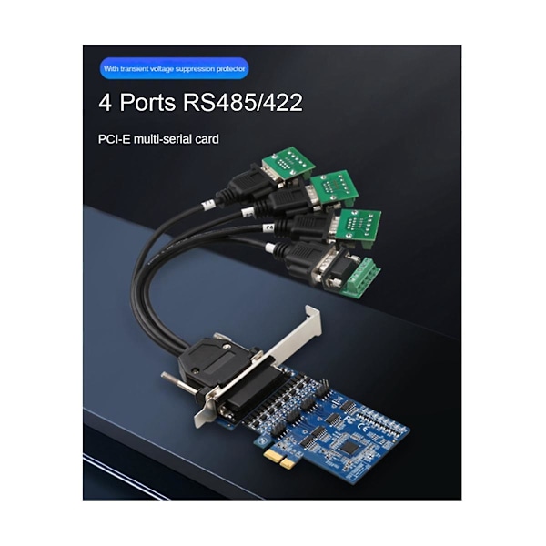 XJ-Pci-e Till Rs485/422 Expansionskort Industriell Seriell Kortomvandlare Med Spänningsundertryckning P
