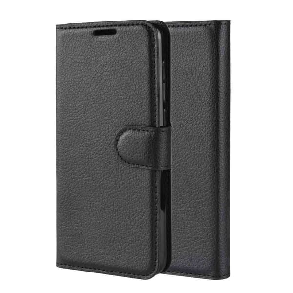 XJ-Samsung Galaxy Note 10 Plånboksfodral Svart Läder Fodral