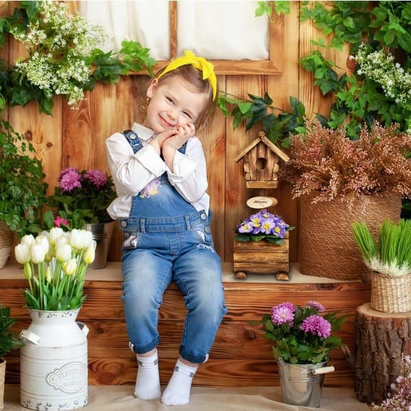 XJ-Dekorativt fuglehus med blomsterkrukke
