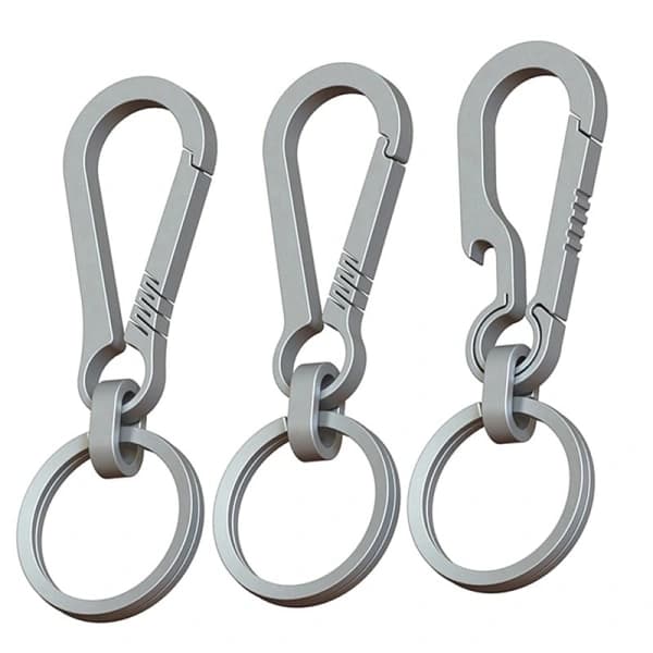 Titan Spænder Udendørsværktøj Titanium Legering Nøglering Tiranium Sølv 80cm