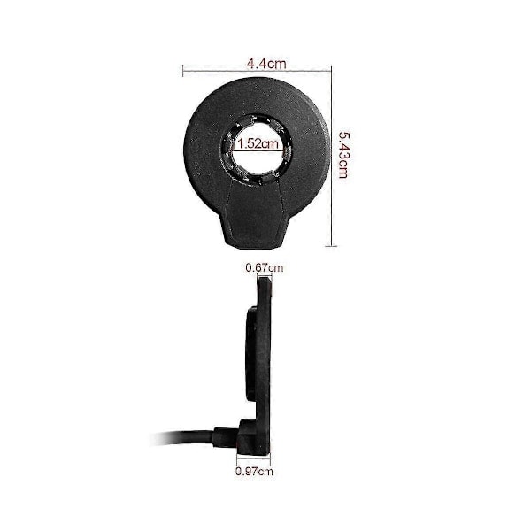 Elektrisk sykkel magnetisk kraftsensor PAS pedalassistent sensor F-12L 12 magneter doble Hall-sensorer Conn