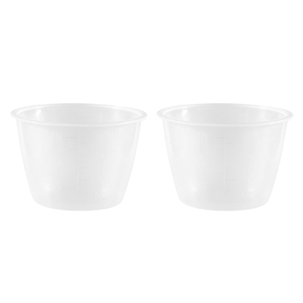 XJ-Plast 120ml Sähköinen Keitin Riisi Mittakuppi 2kpl Kirkas Valkoinen