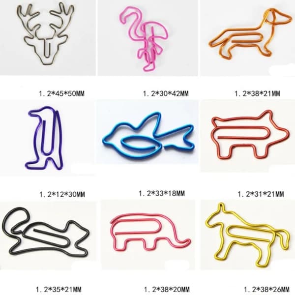50 ST Papirclips Dokumentclips ELEPHANT ELEPHANT elefant