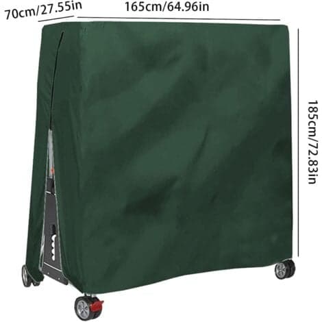 Vedenpitävä ja pölytiivis ulkokäyttöön tarkoitettu pingispöydän suojus 165x70x185cm Vihreä-